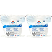 Clorox Healthcare Bleach Germicidal Wipes, 12" x 12", Refill for Bucket, 110 Count Pouch, Pack of 2 (Package May Vary)