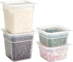 Cambro Food Storage Containers with Lids - Translucent (Microwave Safe and BPA-Free) - 16 and 32 oz (ounce) Food Storage Container - (8 Piece Set)
