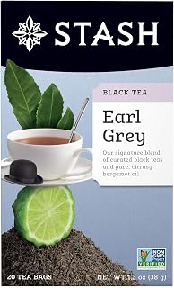Stash Tea Black Tea, Earl Gray, 20 Tea Bags, 1.3 oz (38 g)