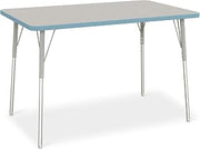 Jonti-Craft Berries 6473JCA131 Rectangle Activity Table - 30" X 48", A-Height - Freckled Gray/Coastal Blue/Gray