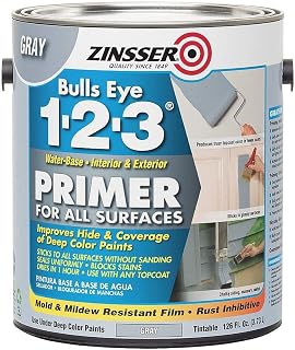 Zinsser 285085 - Primer Water 1gal Gray Interior/Exterior Pack of 2