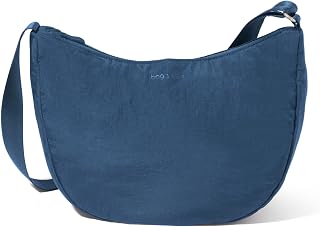 Baggallini Swift Crescent Crossbody Bag for Women - Lightweight 12"x8" Travel Purse Handbag