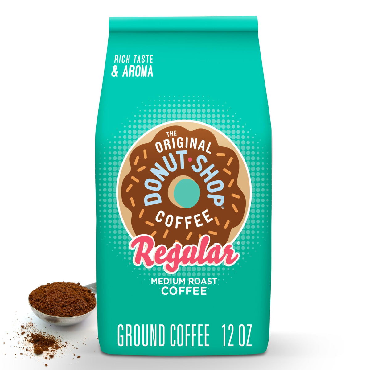 Coffee, Regular, Medium Roast, Ground Coffee, 12 oz Bag by The Original Donut Shop – 12 Ounce (Pack of 1)