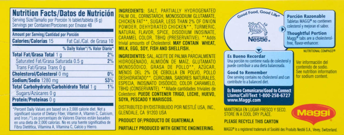 Chicken Flavor Bouillon Tablets by Maggi – 10.2 Ounce (Pack of 1), Model 5498