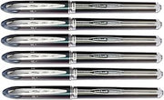 Uni-Ball Vision Elite Stick Micro Point, Airplane-Safe, Rollerball Pens, Black Ink, 0.5mm, 6 Pack