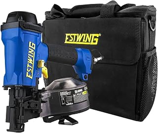 Estwing ECN45 Pneumatic 15 Degree 1-3/4" Coil Roofing Nailer with 1/4" NPT Industrial Swivel Fitting and Bag