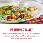 Anchovies Fillets in Olive Oil by King Oscar – 2 Ounce (Pack of 18), Pack of 18, Model 00034800600610