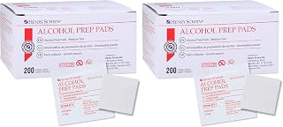 Henry Schein Medium Alcohol Prep Pads, 70% IPA, 2-ply, Sterile, 200 Ct (Pack of 2)