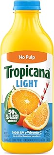 Tropicana Light Orange Juice Beverage, No Pulp, 46 fl oz bottle