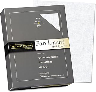 Southworth 964C Parchment Specialty Paper Blue 24 lb. 8 1/2 x 11 500/Box