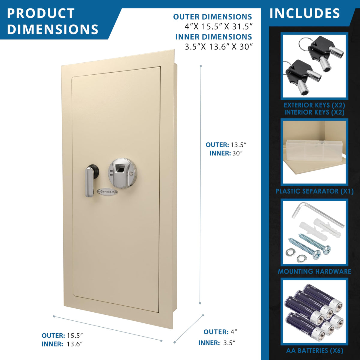 Barska Right Opening / One Size / Multi Wall Safes