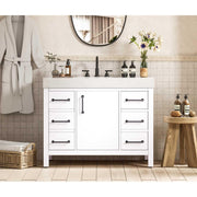 Elegant Kitchen and Bath 42" Single Bathroom Vanity in White by Elegant Lighting – unspecified, Wood, White, Model VF60642WH