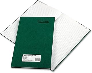 Rediform National 56111 Emerald Series Account Book Green Cover 150 Pages 12 1/4 x 7 1/4