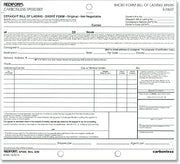 Rediform Bill of Lading, Short Form, 8 1/2 x 7, Three-Part, 50 Loose Form Sets/Pack