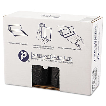 Group High-Density Interleaved Commercial Can Liners by Inteplast – 150 Count (Pack of 1), 45.0 gallons, High Density Polyethylene, Black, Model S404822K