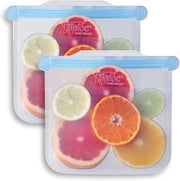 Ziploc Endurables Medium Pouch, 2 Cups, Reusable Silicone Bags and Food Storage Meal Prep Containers for Freezer, Oven, and Microwave, Dishwasher Safe, 2 Pack