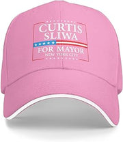 Curtis Sliwa for New York City Mayor 2025 Election Hat Race Golf Hats Dad Baseball Cap Pink