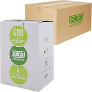 Eco-Products Compostable Paper Wrapped Plastic Straws, 7.75" Long, 5mm Diameter, Case of 9600, Green Disposable Plant Based PLA Plastic, Standard Sized Drinking Straws, ASTM Compliant, BPI-Certified