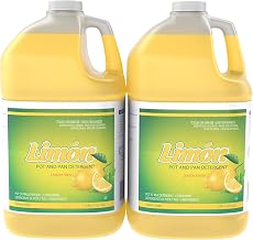 Diversey Limon Pot & Pan Detergent - Tough On Grease, Easy On Hands - High-Sudsing Liquid Dish Soap Concentrate, Lemon Fresh Scent, 1-Gallon (Pack of 2)