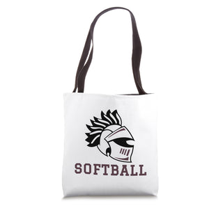 Curtis High School Warriors Softball Tote Bag by Curtis High School, Staten Island, NY 10301 – 16 inches, White, Model AGQ6DEG2JQVUS_16INCHES