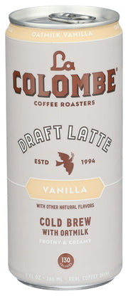 Coffee Draft Latte Oatmilk Vanilla, 9 Fl Oz by La Colombe – 1 Count (Pack of 1), Vanilla, Model 0604913002566