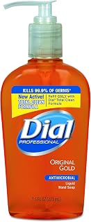 Dial Professional 84014CT Gold Antimicrobial Hand Soap, Floral Fragrance, 7.5oz Pump Bottle (Case of 12)