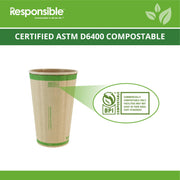 16 oz Double Wall Insulated Paper Coffee Cups (500 Count) by Responsible Products – 16 Ounces, 16.0 fluid_ounces, Paper, Natural Brown, Pack of 500