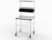 Metro CR2430DSS Delivery-Staging and Drive-Thru Wire Shelving Workstation, 24" x 30" x 65.75"