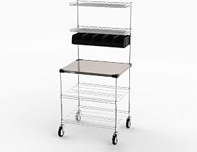 Metro CR2430DSS Delivery-Staging and Drive-Thru Wire Shelving Workstation, 24" x 30" x 65.75"