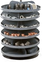 Durham 1106-95 Rotabin Gray Cold Rolled Steel 6 Revolving Shelves, 360lbs Capacity, 17" Diameter x 25-3/8" Height