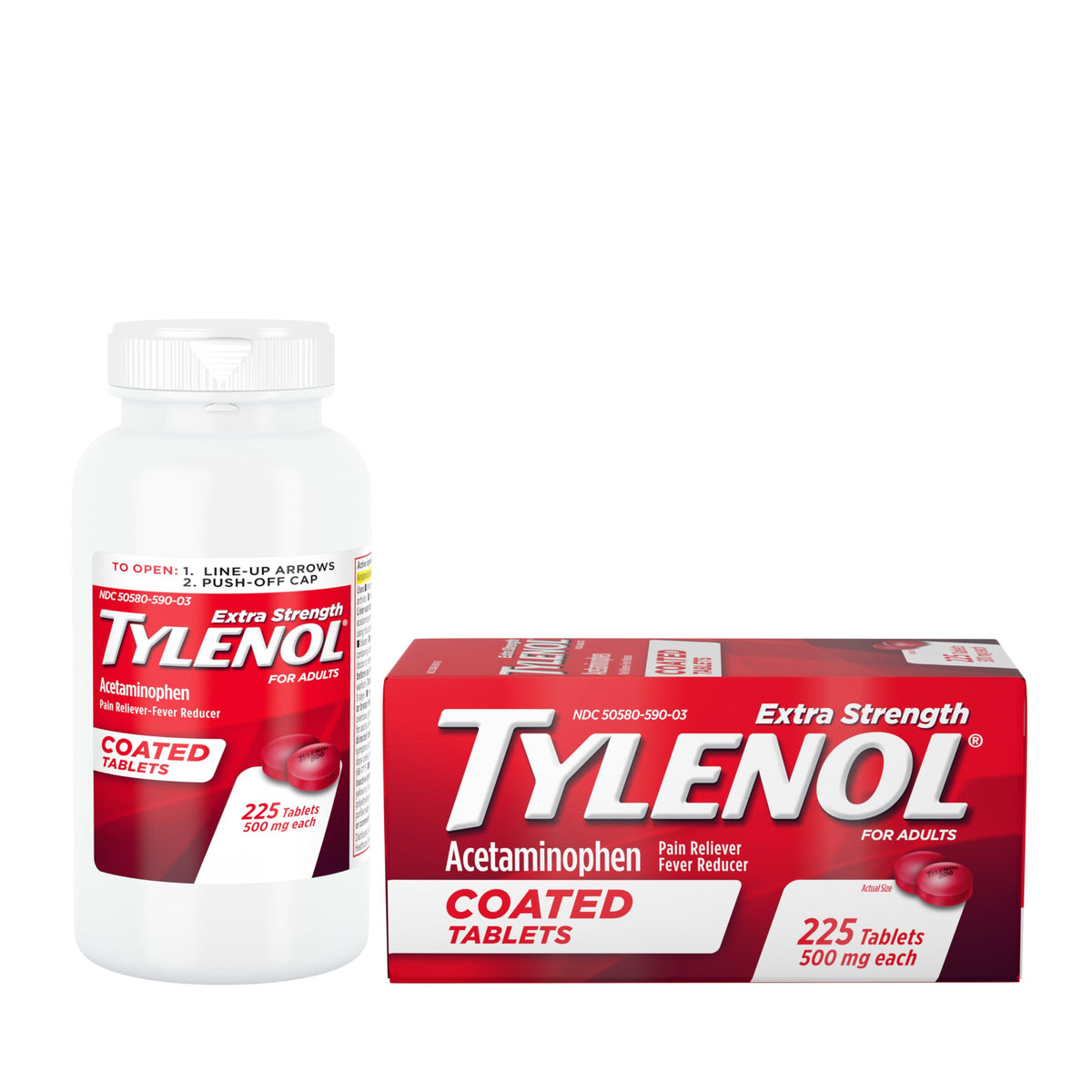 Extra Strength Coated Tablets by Tylenol – 225 Count (Pack of 1)