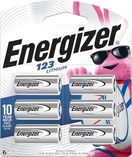 123 Lithium Batteries (6 Pack) by Energizer – 6 Count (Pack of 1), Blend, Multicolor, Model 30039800100635