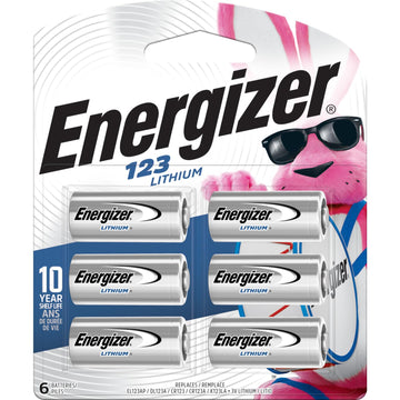 123 Lithium Batteries (6 Pack) by Energizer – 6 Count (Pack of 1), Blend, Multicolor, Model 30039800100635