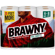 Paper Towels by Brawny – 6 Count (Pack of 1), Paper, White, Model 440785