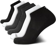 Reebok Mens Quarter Socks Performance Arch Support Cushioned Socks, 6 Pack