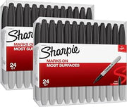 Sharpie Permanent Markers, Fine Point, Black, 48 Count