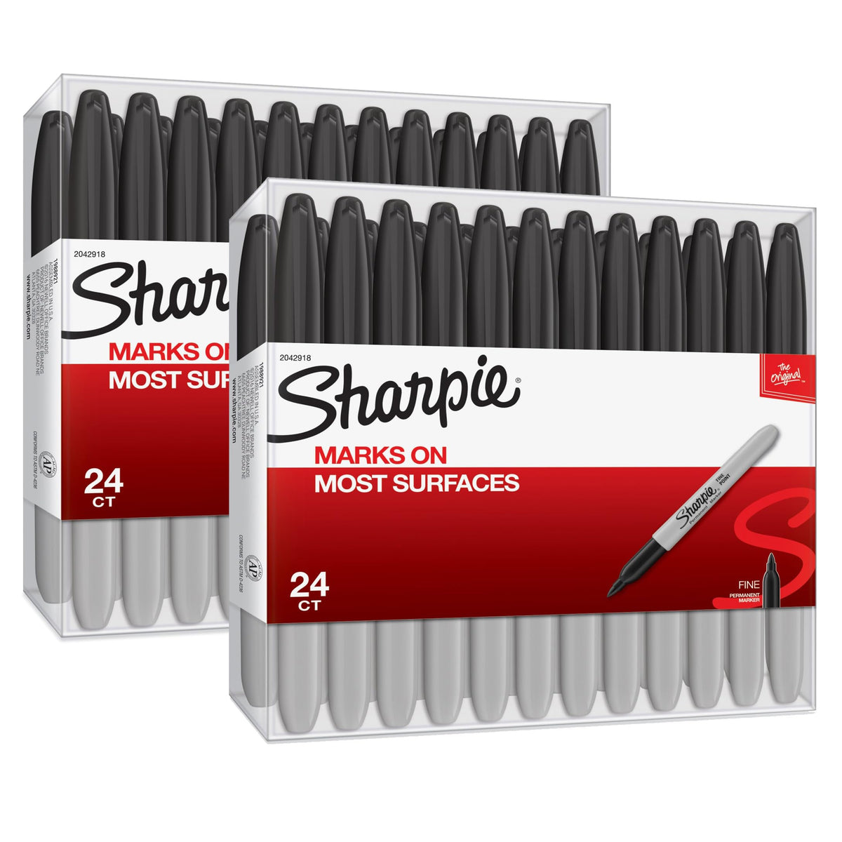 Permanent Markers by Sharpie – 1 Count (Pack of 48), Black, Pack of 2, Model 20429182PK
