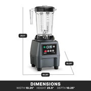 One-Gallon Food Blender with Electronic Keypad & Copolyester Jar by Waring – One Gallon, 1.0 gallons, Copolyester Jar, Black, Model CB15P