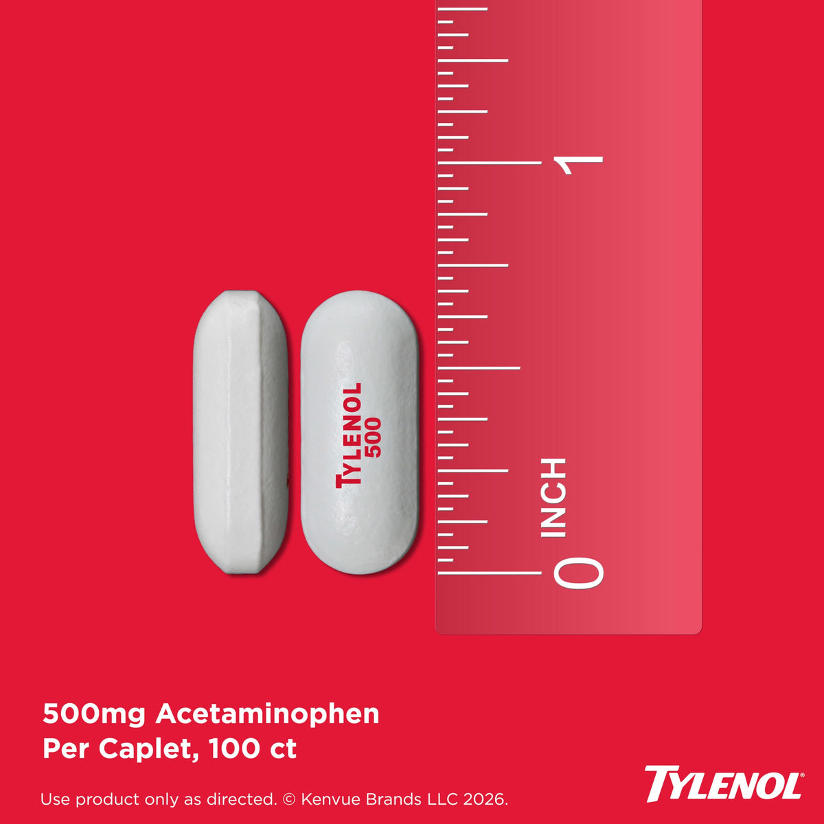 Extra Strength Caplets by Tylenol – 100 Count (Pack of 1), White, Model 340200