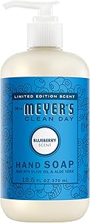Mrs. MEYER'S CLEAN DAY Hand Soap, Blueberry Scent, 12.5 Fl Oz Bottle