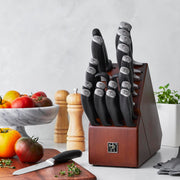 Elan 21-pc Knife Block Set by HENCKELS – 21-pc, Stainless Steel, Brown, Pack of 21, Model 19770-021