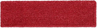 Rubbermaid Commercial Products 18 inch Adaptable Flat Mop Microfiber Pad, Red, for Janitorial/Professional Cleaners and Light-Duty Cleaning/Mopping with Tab/Pocket Functions