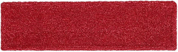 Rubbermaid Commercial Products 18 inch Adaptable Flat Mop Microfiber Pad, Red, for Janitorial/Professional Cleaners and Light-Duty Cleaning/Mopping with Tab/Pocket Functions