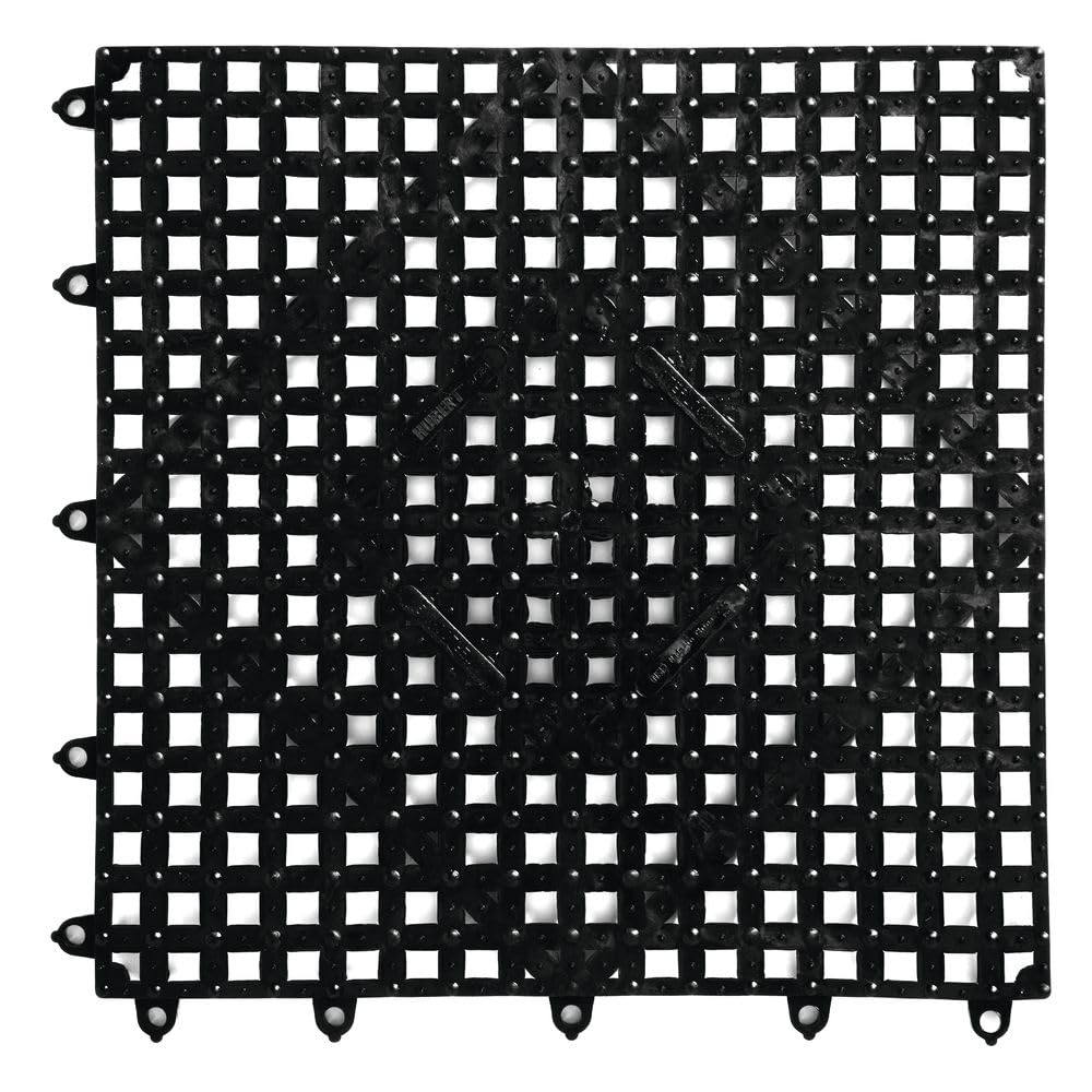 Black PVC Bar Mat - 12"L x 12"W by HUBERT – Commercial Grade