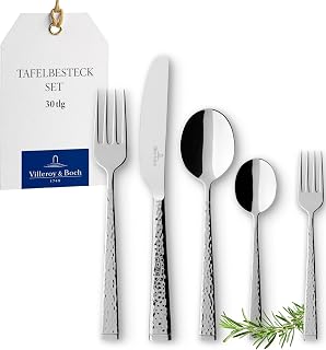 Villeroy & Boch Cutlery Set 30 Pieces, 18/10 Stainless Steel, Metal, 42 x 27 x 5 cm