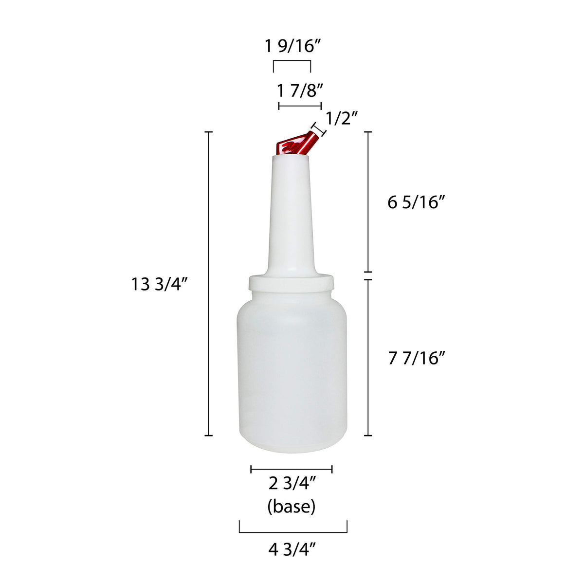 2 QT Storer and Pour by Thunder Group – 2 Quarts, Plastic, Red, Pack of 2, Model PLSNP02R