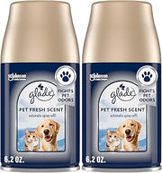 Glade Automatic Spray Refill, Pet Fresh Scent, Scented Air Freshener for Home and Bathroom, 6.2 Oz, 2 Count