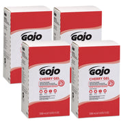 Cherry Gel Pumice Hand Cleaner by GOJO – 16.91 Fl Oz (Pack of 4), Red, Pack of 4, Model 7290-04