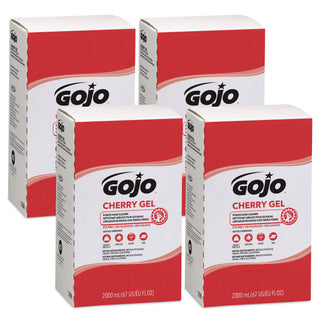 Cherry Gel Pumice Hand Cleaner by GOJO – 16.91 Fl Oz (Pack of 4), Red, Pack of 4, Model 7290-04