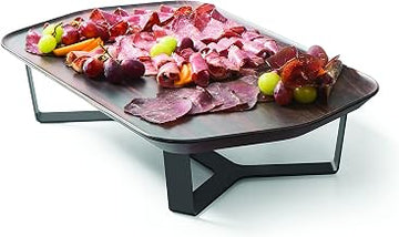 Rosseto SM291 Walnut Melamine Tray with Legs (Pack of 2)